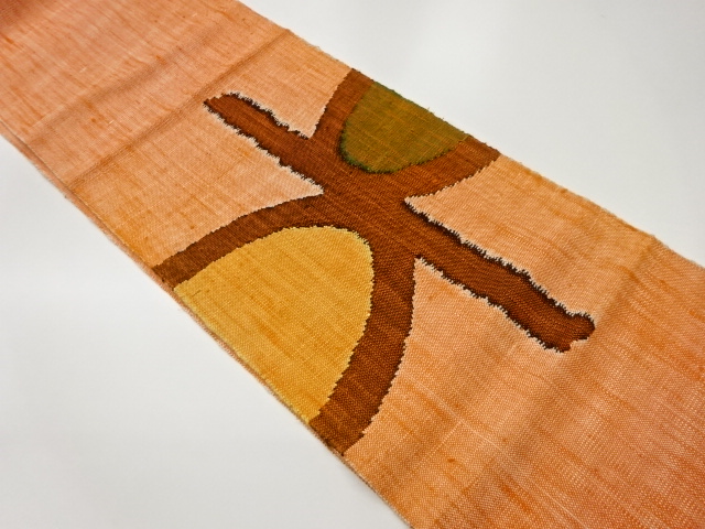 JAPANESE NAGOYA OBI / MAWATA TSUMUGI / WOVEN ABSTRACT